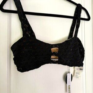 NWT Amuse Society Black Bikini Top - Large